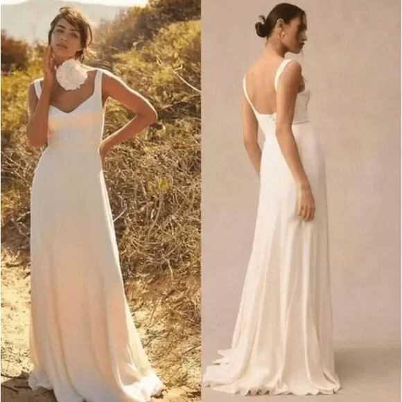 Reformation Dresses & Skirts - NEW NWT Reformation Lecce Dress Ivory Maxi Dress Wedding Bridal Formal Gown 8